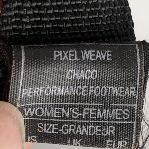 CHACO ZX2 Double Strapped Toe Loop Sandals Women's Sz 9 / 40 Pixel Weave Mint - Picture 10 of 11